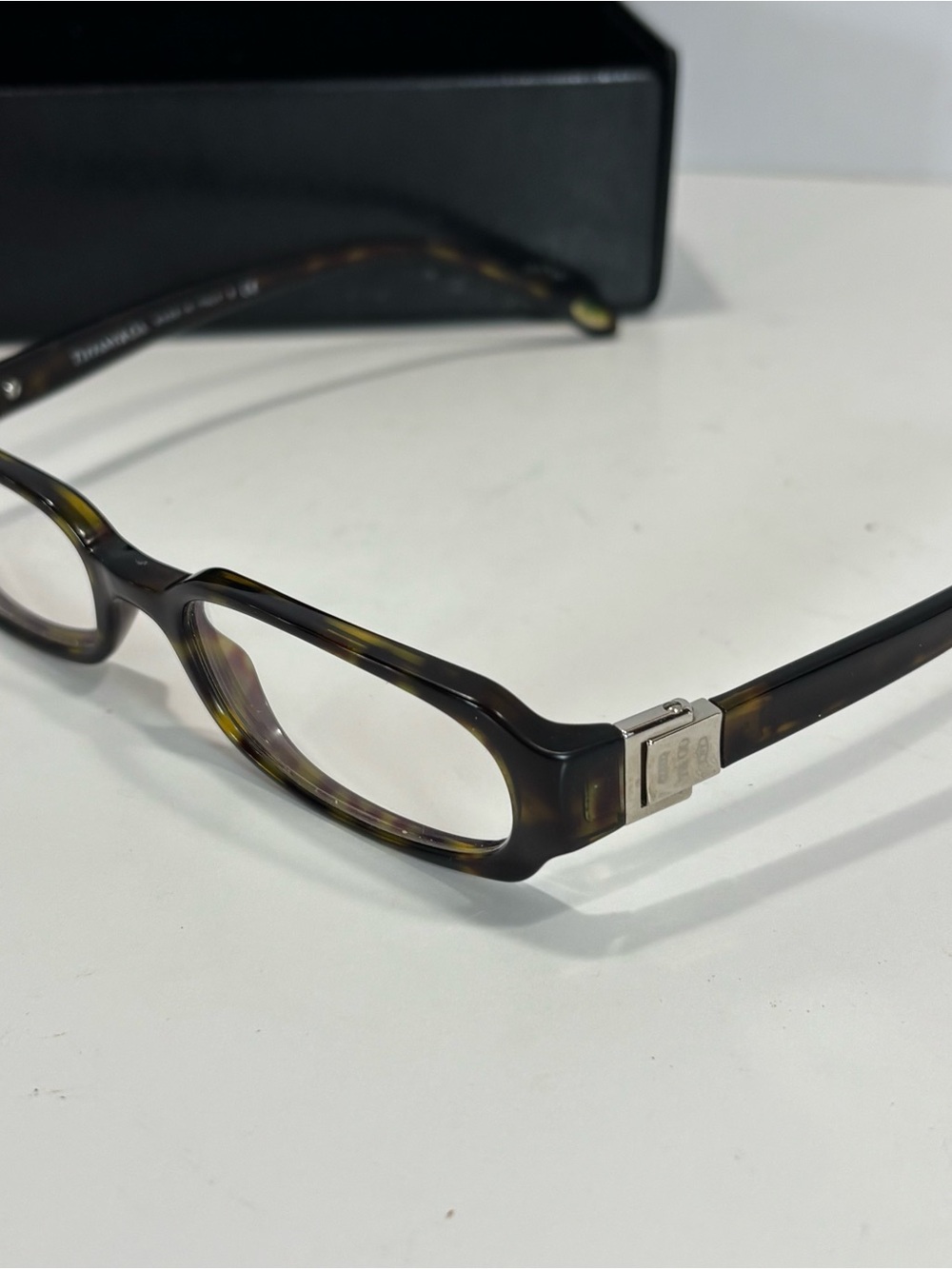 TIFFANY & CO EYEGLASSES TF2005 8015 48-16-130 BROWN TORTOISE SHELL VTG W/BOX - Picture 5 of 12